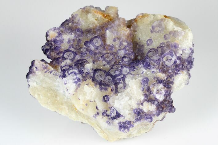 Purple Edge Fluorite Crystals on Quartz - China #182812